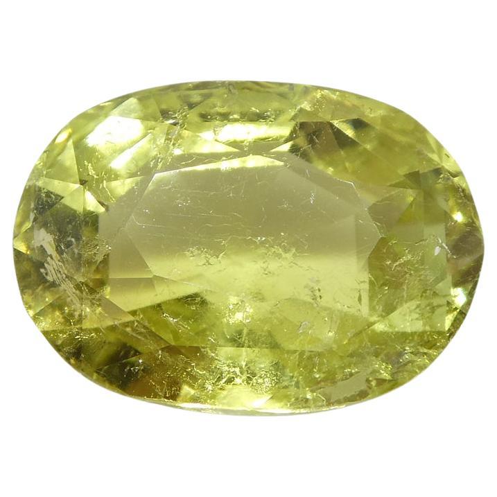 5.45ct Oval Yellow Tourmaline from Brazil For Sale