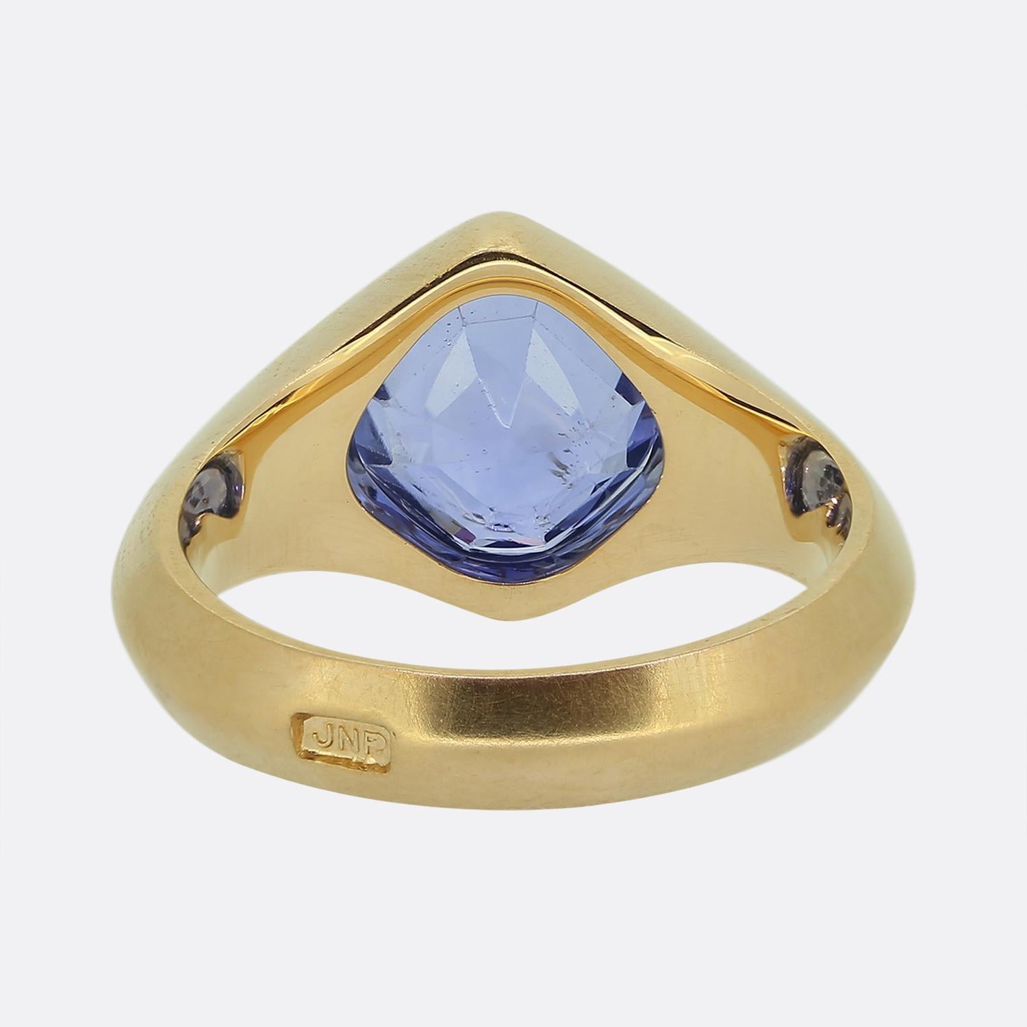 5.46 Bague solitaire en saphir de Ceylan Bon état - En vente à London, GB