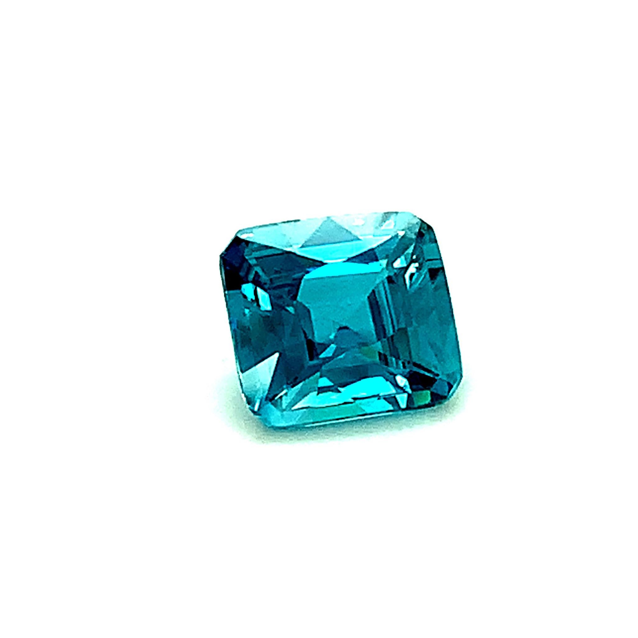 blue zircon gemstone