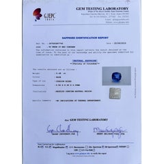 5.48 Carat Certified Cushion Ceylon Sri Lanka Natural Blue Sapphire
