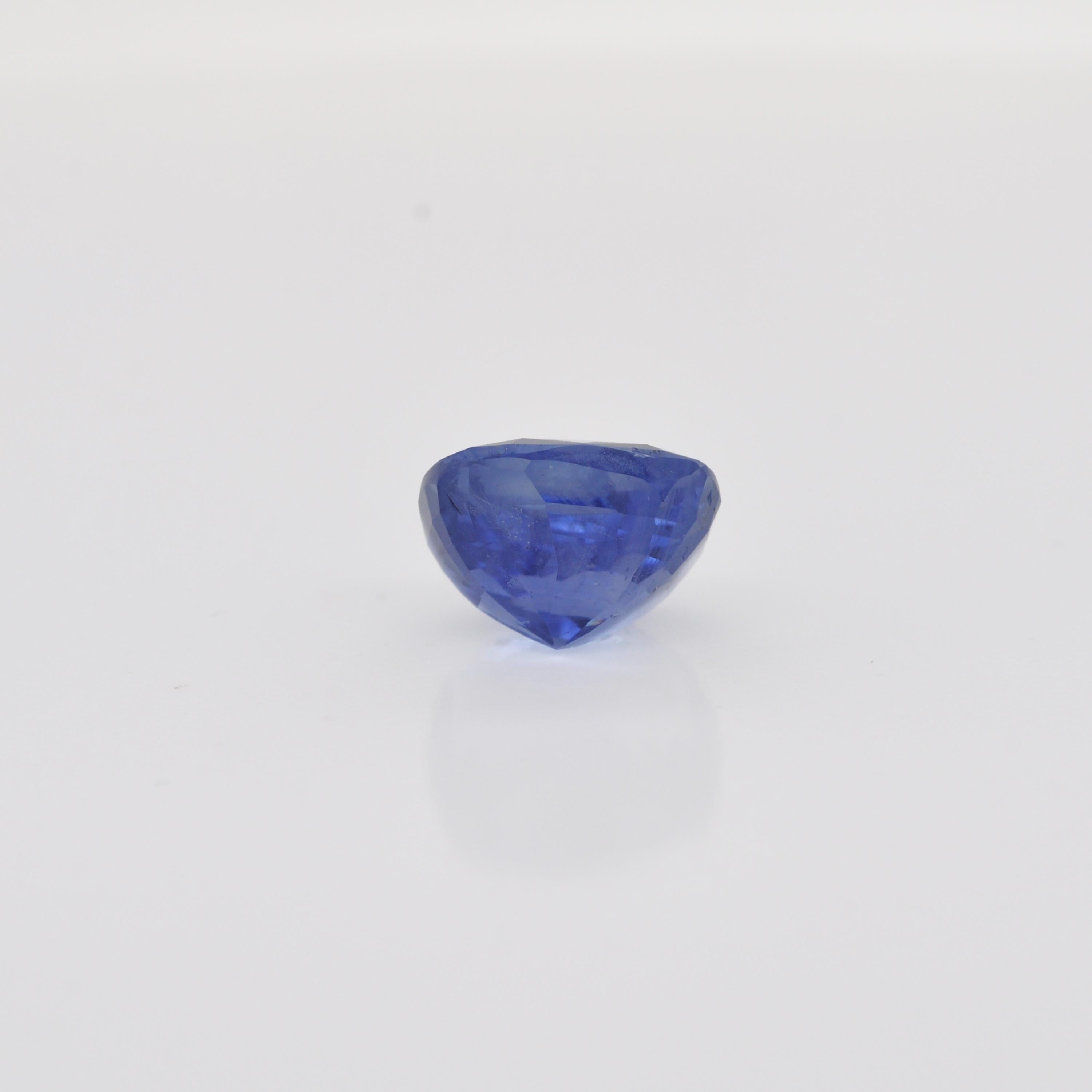 5.48 Carat Certified Cushion Ceylon Sri Lanka Natural Blue Sapphire In New Condition For Sale In Jaipur, Rajasthan