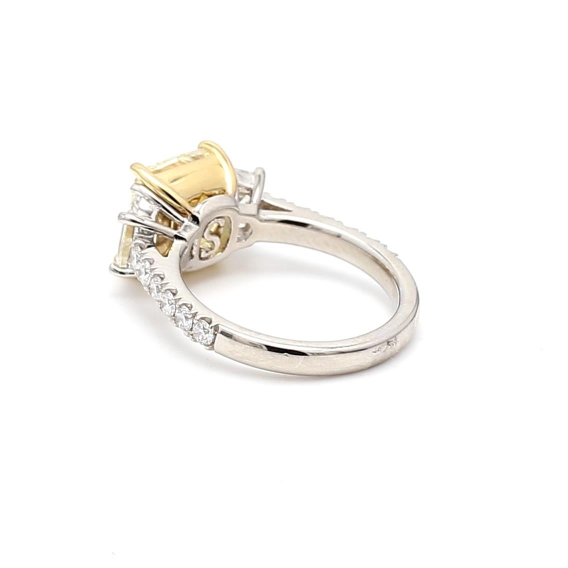 5.48 Carat Cushion Brilliant and Other Cut Diamond Platinum Engagement Ring For Sale 6