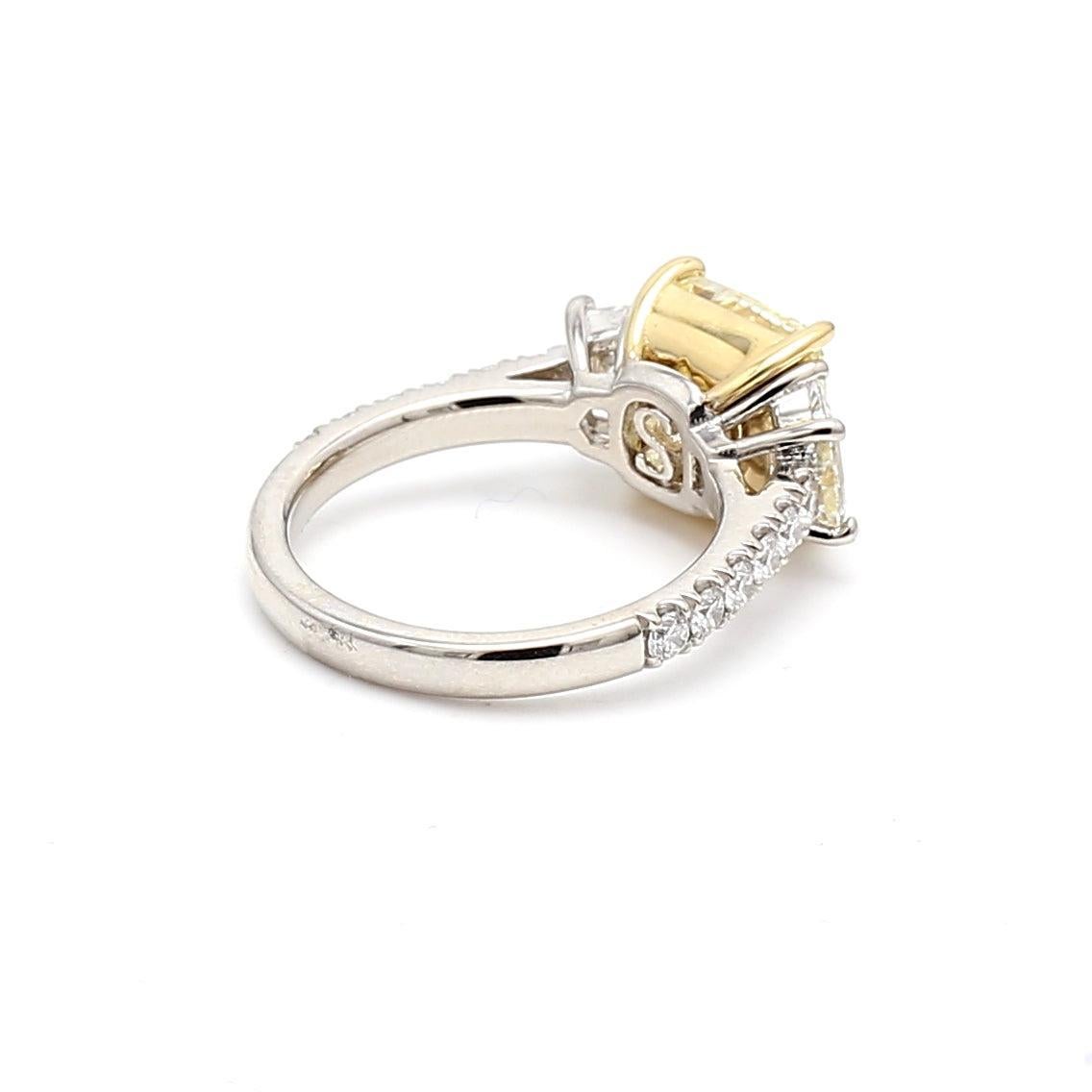 5.48 Carat Cushion Brilliant and Other Cut Diamond Platinum Engagement Ring In Good Condition For Sale In New York, NY
