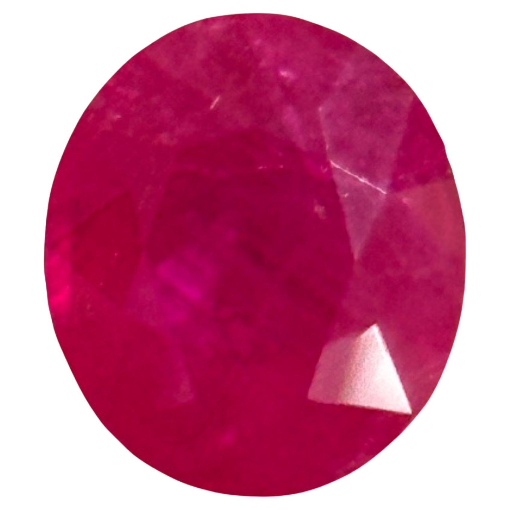 5.48 Carat Oval-shaped Burma Ruby