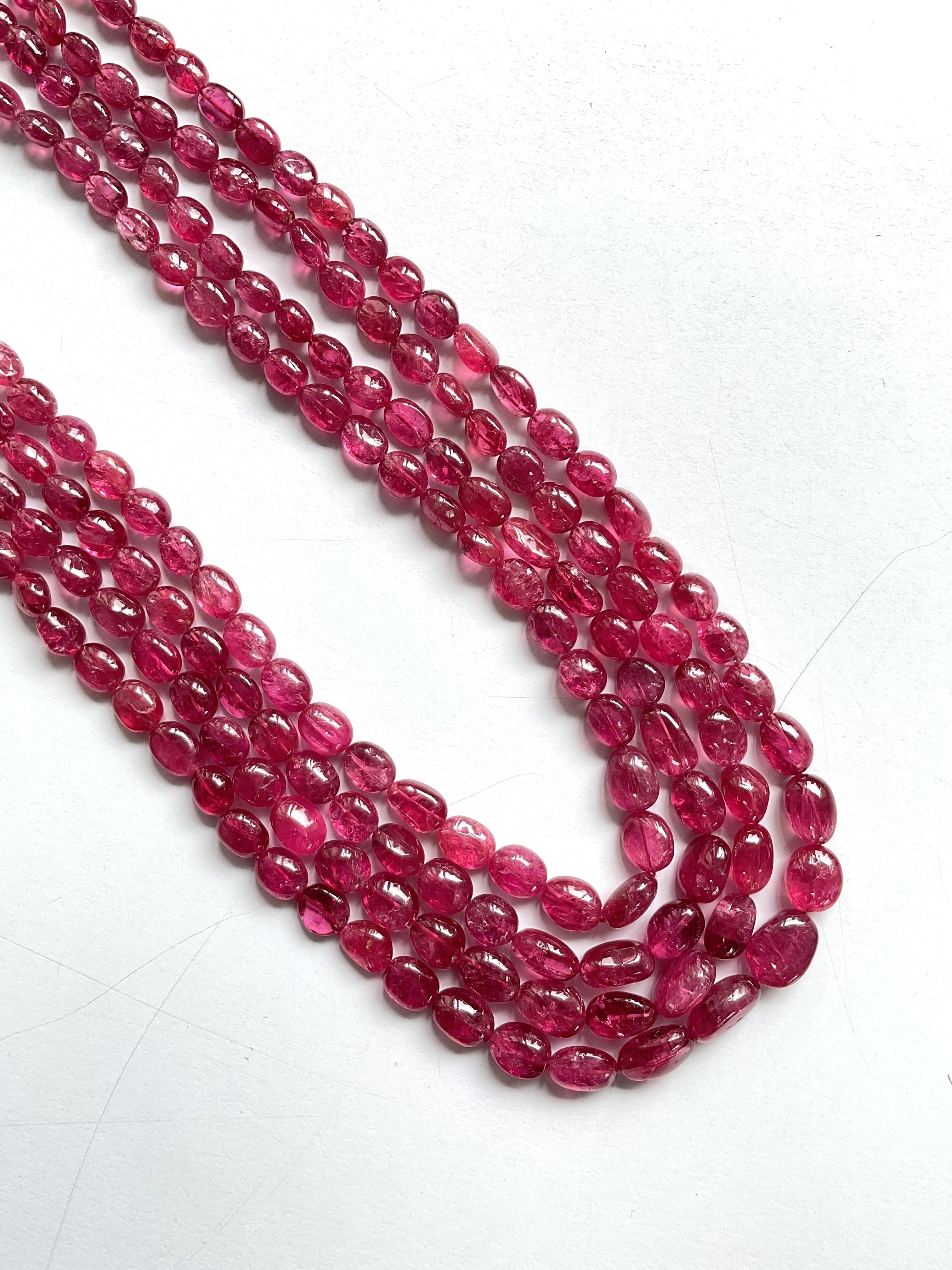 red tourmaline beads