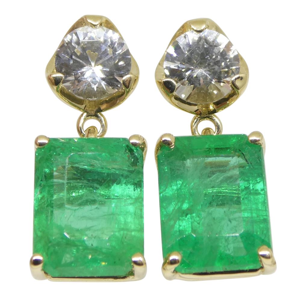  

These are two beautiful emeralds, set with white yellow sapphires in gorgeous custom made 14kt Yellow Gold settings. 


These are made in Canada, and are incredibly fine quality!

 

Description:

Gem Type: Emerald
Number of Stones: 2
Weight: