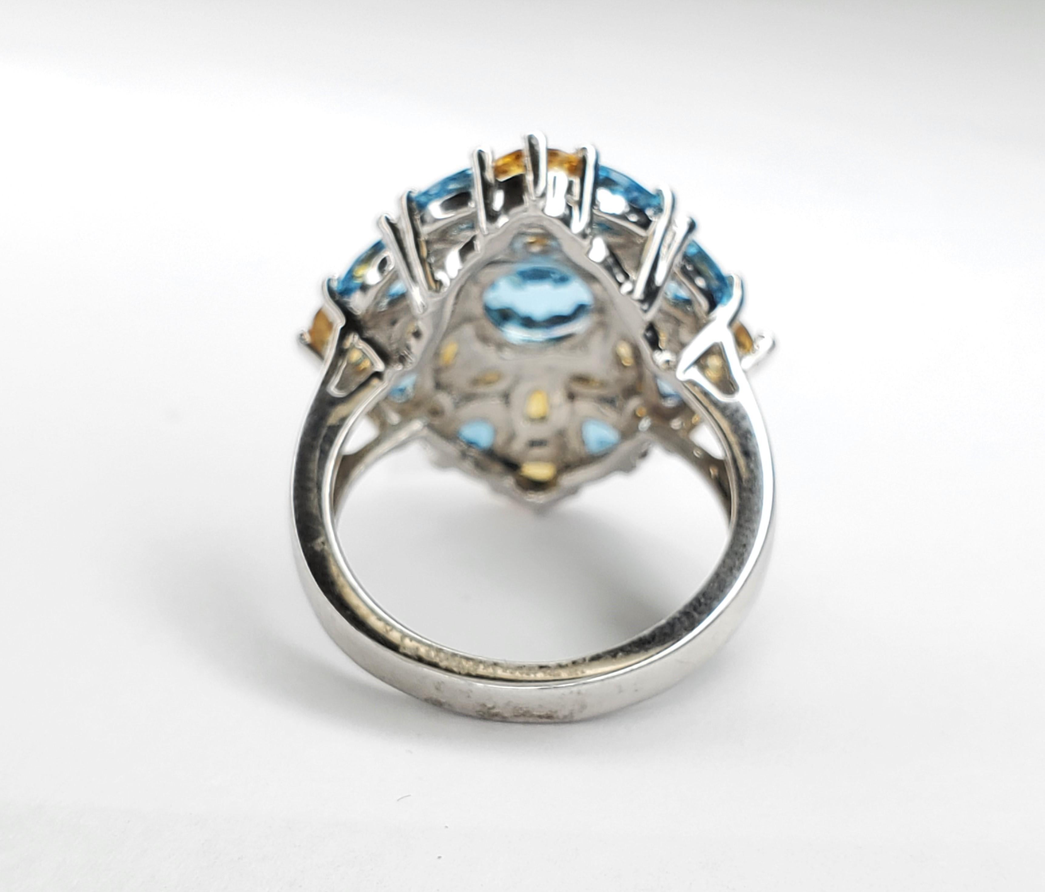 blue citrine ring