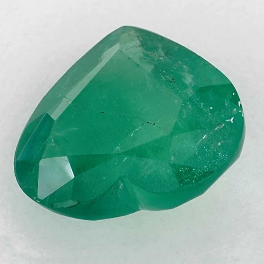 5,49 Karat Smaragd Herz Loser Edelstein im Zustand „Neu“ im Angebot in Fort Lee, NJ