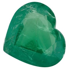 Used 5.49 Ct Emerald Heart Loose Gemstone