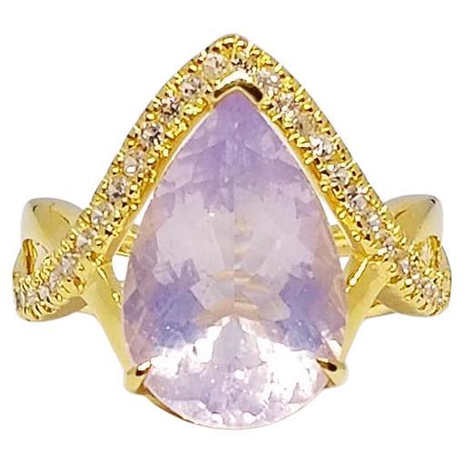 5.49 cts Lavender Quartz. Sterlings silver on 18K gold Plated.