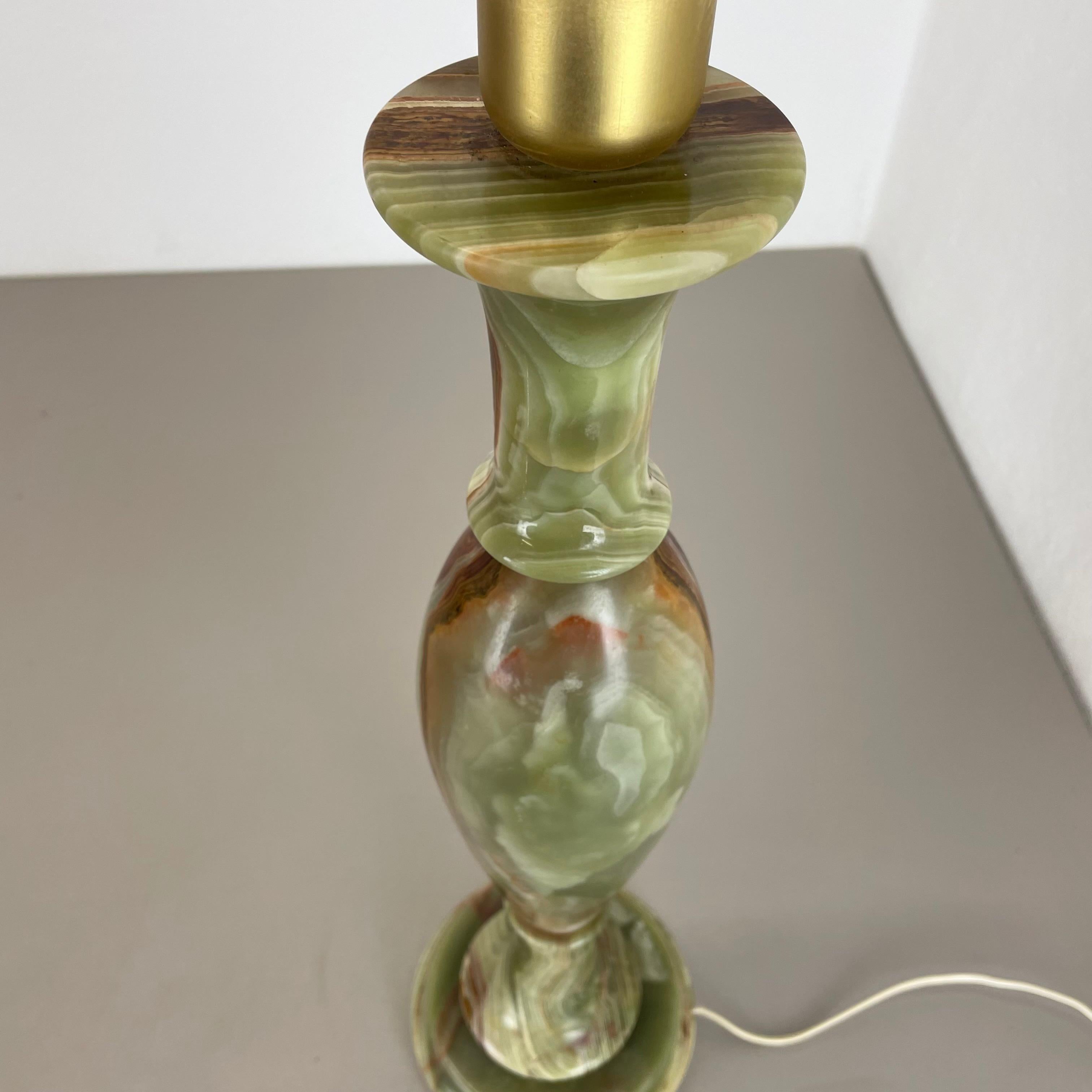 Vintage Hollywood Regency Onyx Marble Light Base Table Light, Italy, 1960s For Sale 7