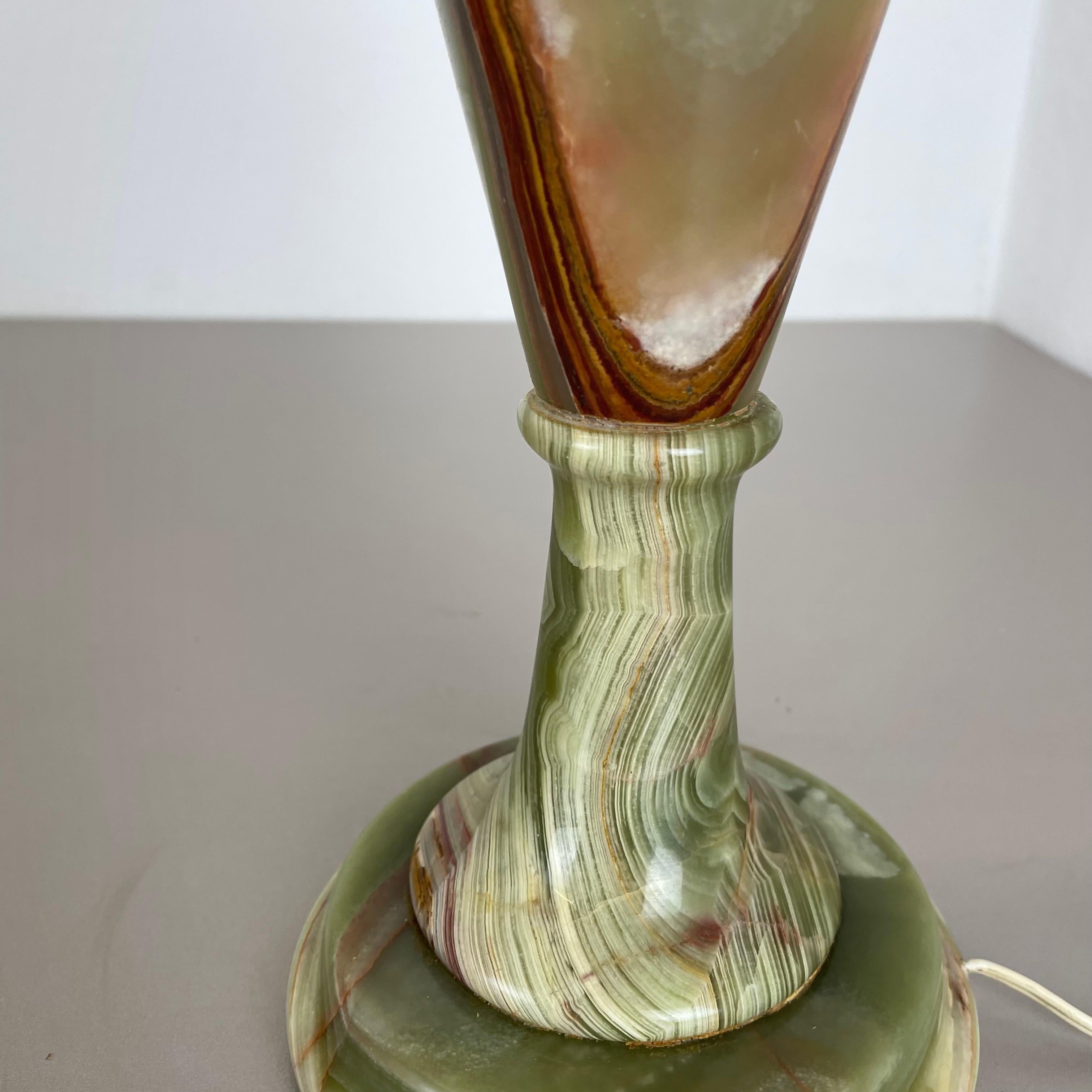 Vintage Hollywood Regency Onyx Marble Light Base Table Light, Italy, 1960s For Sale 2