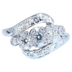 .54ct natürliche Diamanten American Regency Revival Deco Ring 14kt
