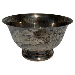 5.4"d x 3"h Paul Revere Footed Sterling Silver Engraved "Exemplar" Bowl