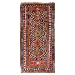 5.4x11 Ft Large Sought, After Antique Shirvan Wool Rug, Circa 1875