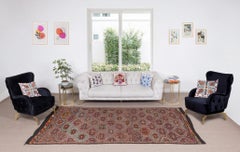 5.4x11 Ft Vintage Anatolian Jajim Kilim, Handmade Diamond Pattern Multicolor Rug