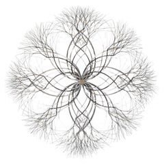 54"x54" Metal Wall Sculpture in Stainless and Bronze #770