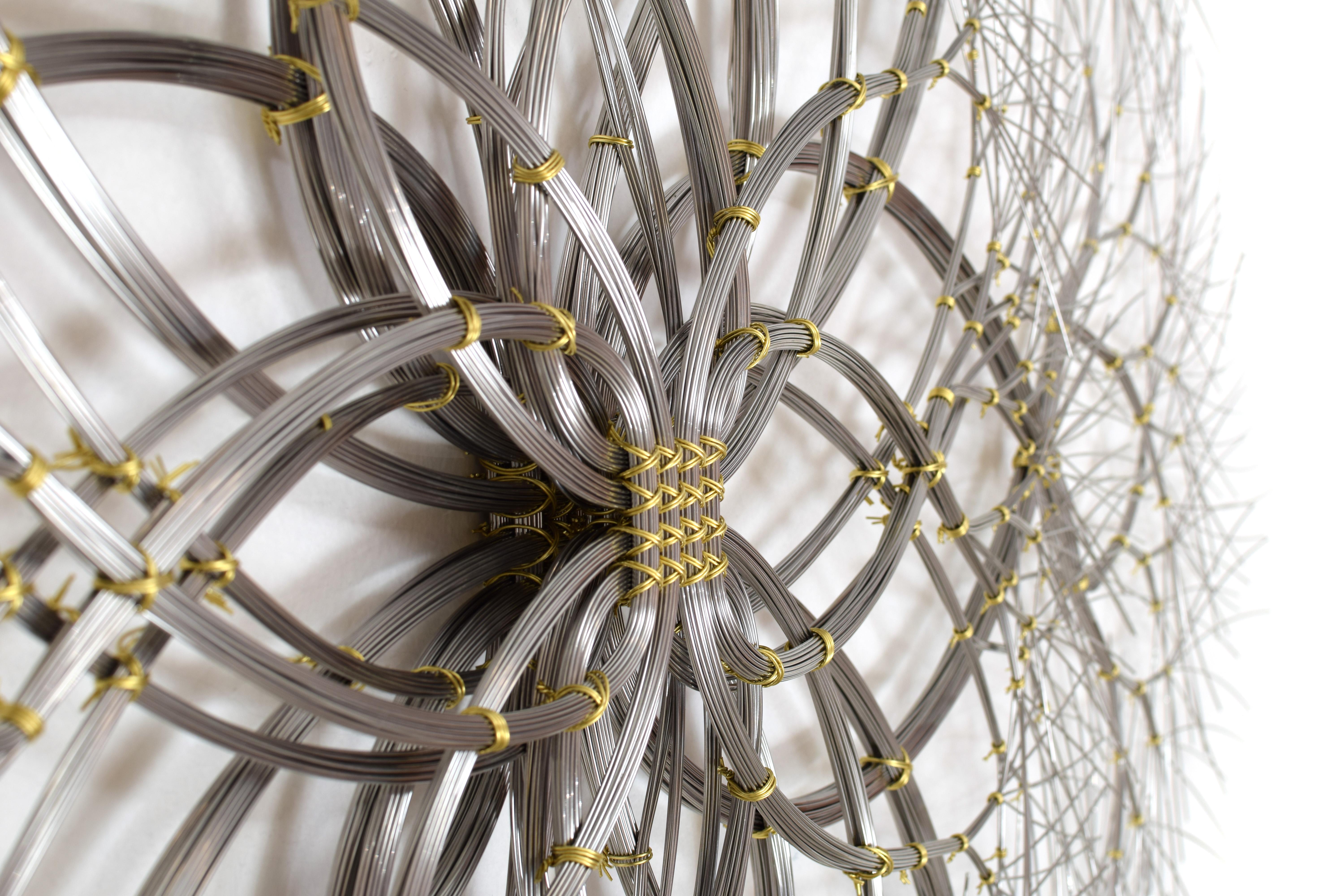 Contemporary Metal Wall Sculpture in Stainless Steel #613a, Available Now