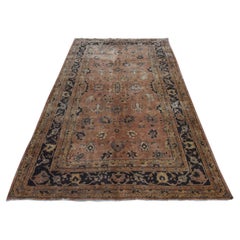 5'4"x8'10" Brown Antique Turkish Isparta Clear and Soft Hand Knotted Wool Rug