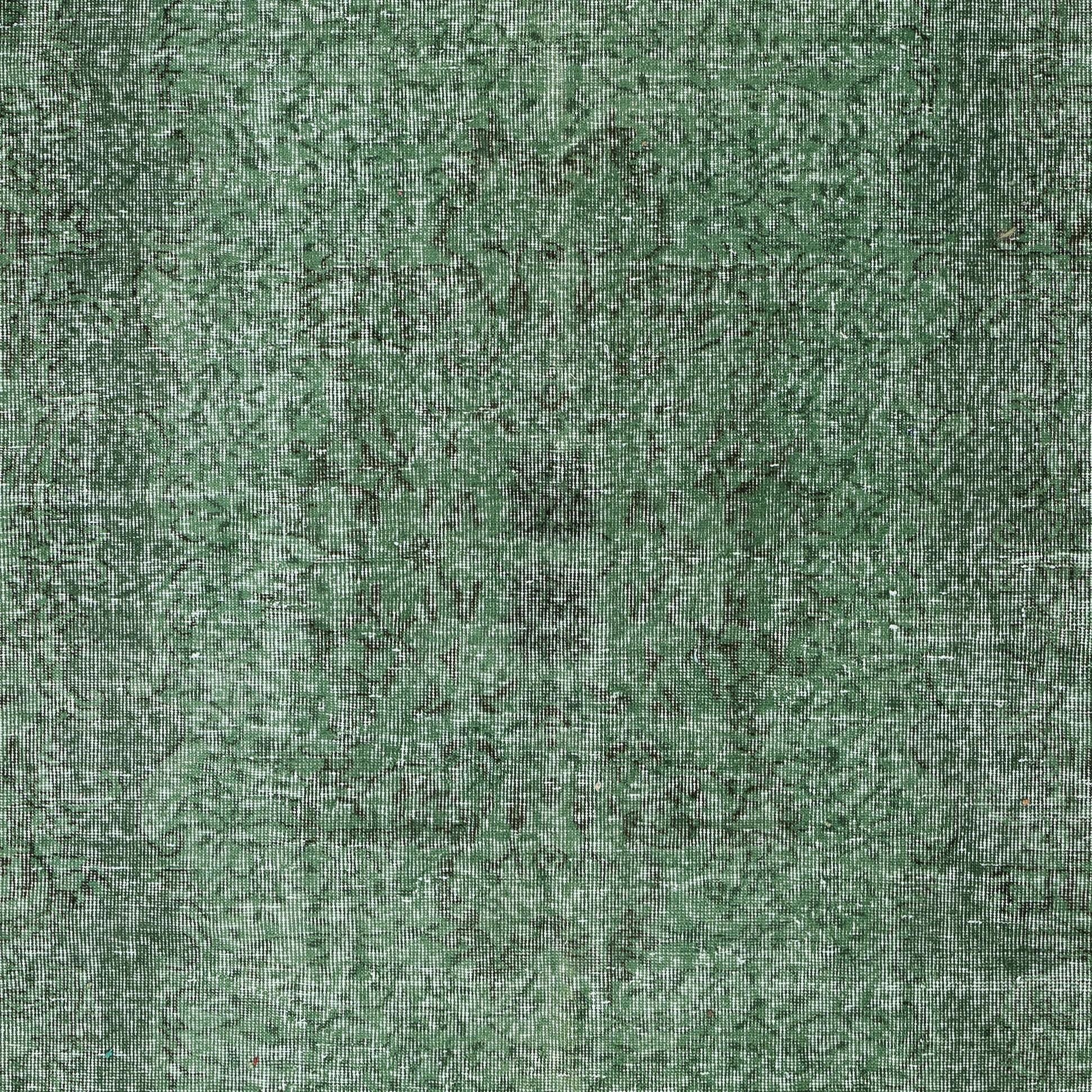 Turc 5.4x8.7 Ft Modern Green Turkish Rug. Tapis de sol en laine vintage fait à la main en vente