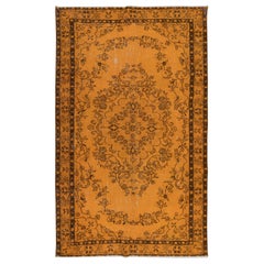Home Decor Teppich 5,4x8.8 Ft, handgefertigter Bodenbezug, orangefarbener türkischer moderner Teppich