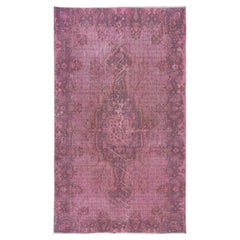 5.4x9 Ft Pink 
Violet Purple Handmade Area Rug from Turkey, Room Size Carpet