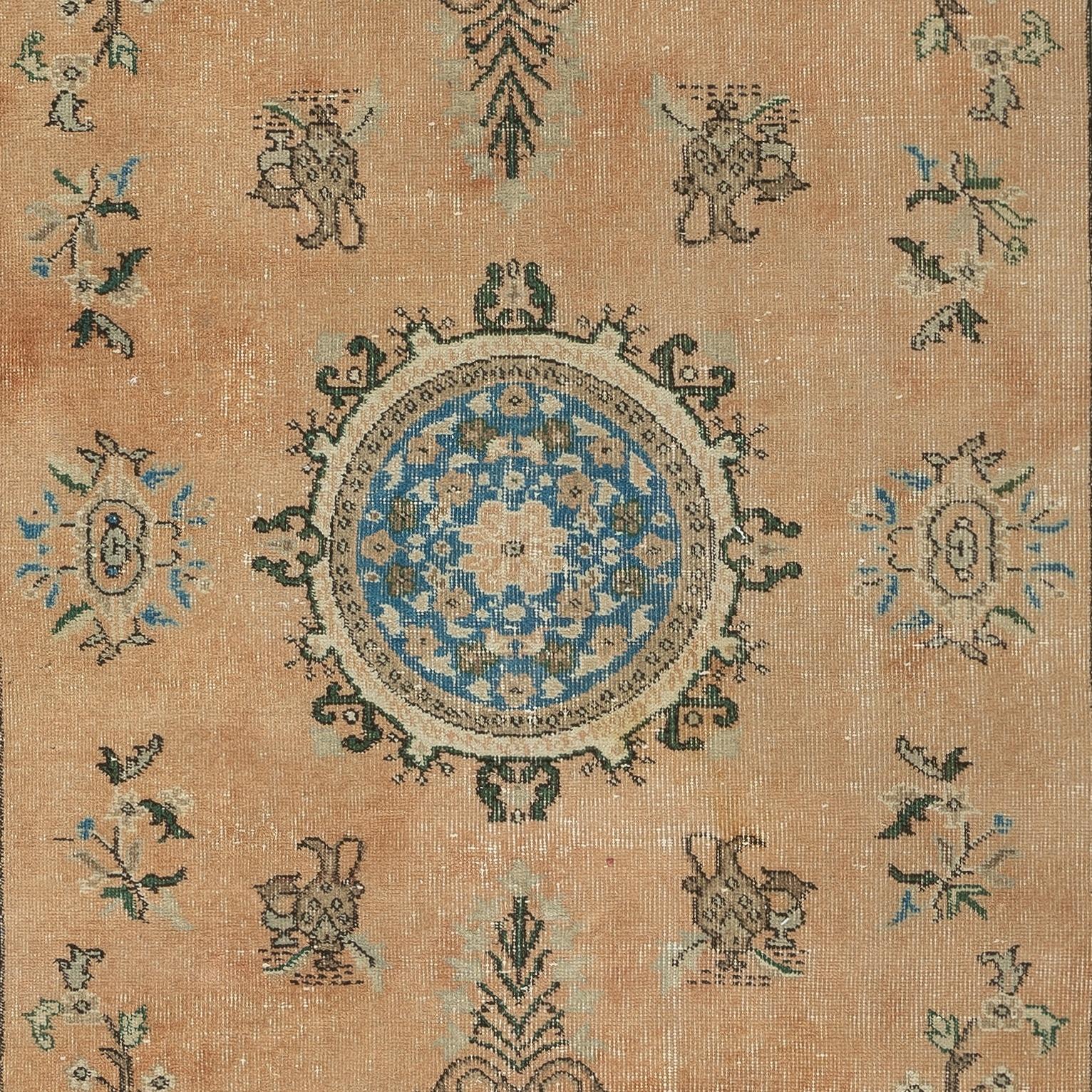 5.4x9 Ft Traditioneller handgeknüpfter türkischer roter Vintage-Teppich. Handgefertigt in der Türkei (Türkisch) im Angebot