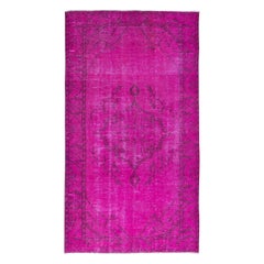 5.4x9.3 Ft Contemporary Wool Area Rug in Pink, handgeknüpft in der Türkei