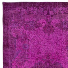 5.4x9.7 Ft Splendid Handmade Pink Area Rug, Modern Turkish Living Room Carpet
