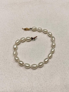 Freshwater Pearls with 14k Yellow Gold Bracelet