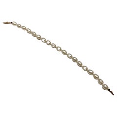 Freshwater Pearls with 14k Yellow Gold Bracelet