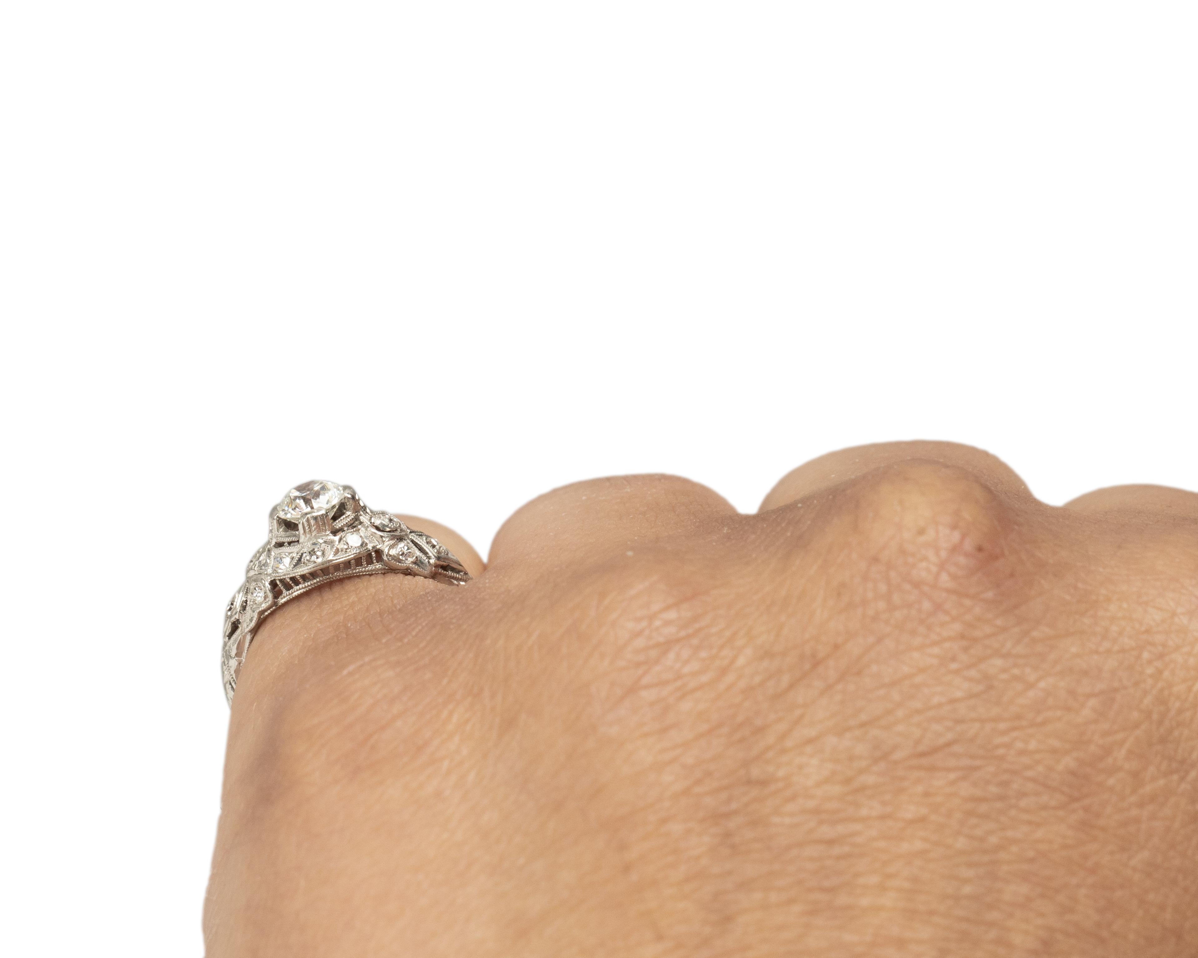 .55 Carat Art Deco Diamond Platinum Engagement Ring 1