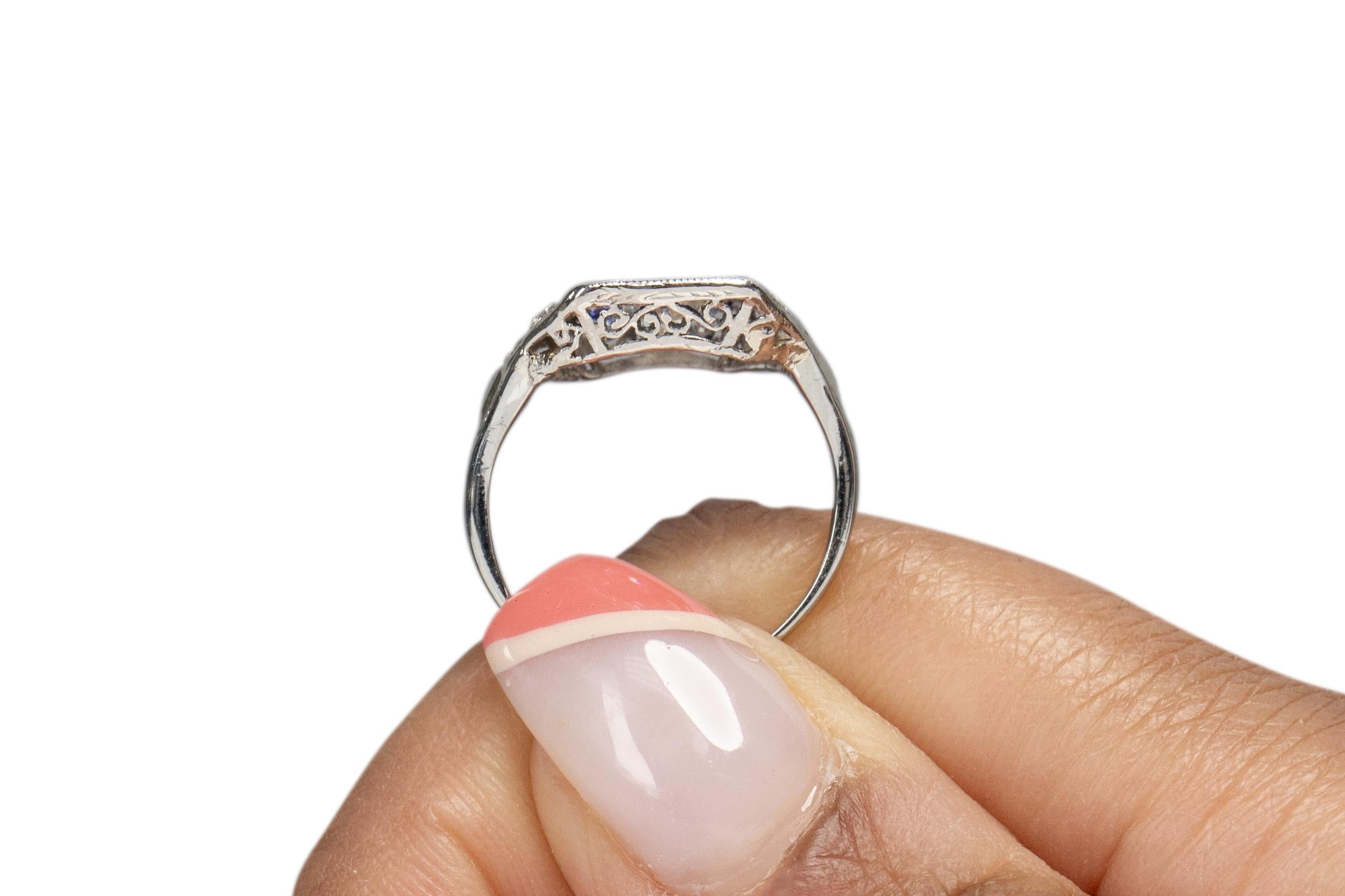 .55 Carat Art Deco Diamond Platinum Engagement Ring For Sale 3