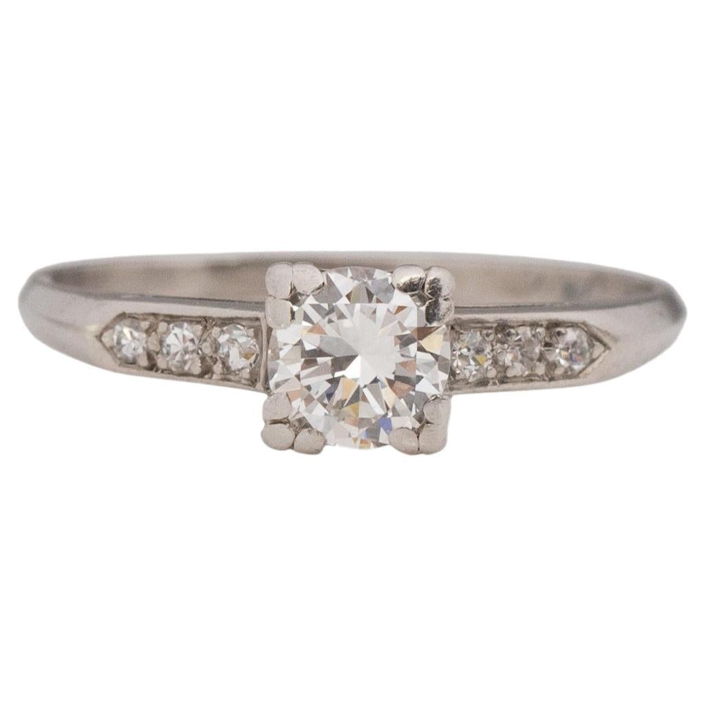 .55 Carat Retro Diamond Platinum Engagement Ring