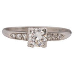 .55 Carat Retro Diamond Platinum Engagement Ring