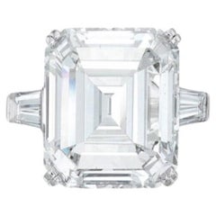 5.5 Carat Assher Cut Statement Type IIa / D color FL/IF  Diamond Ring