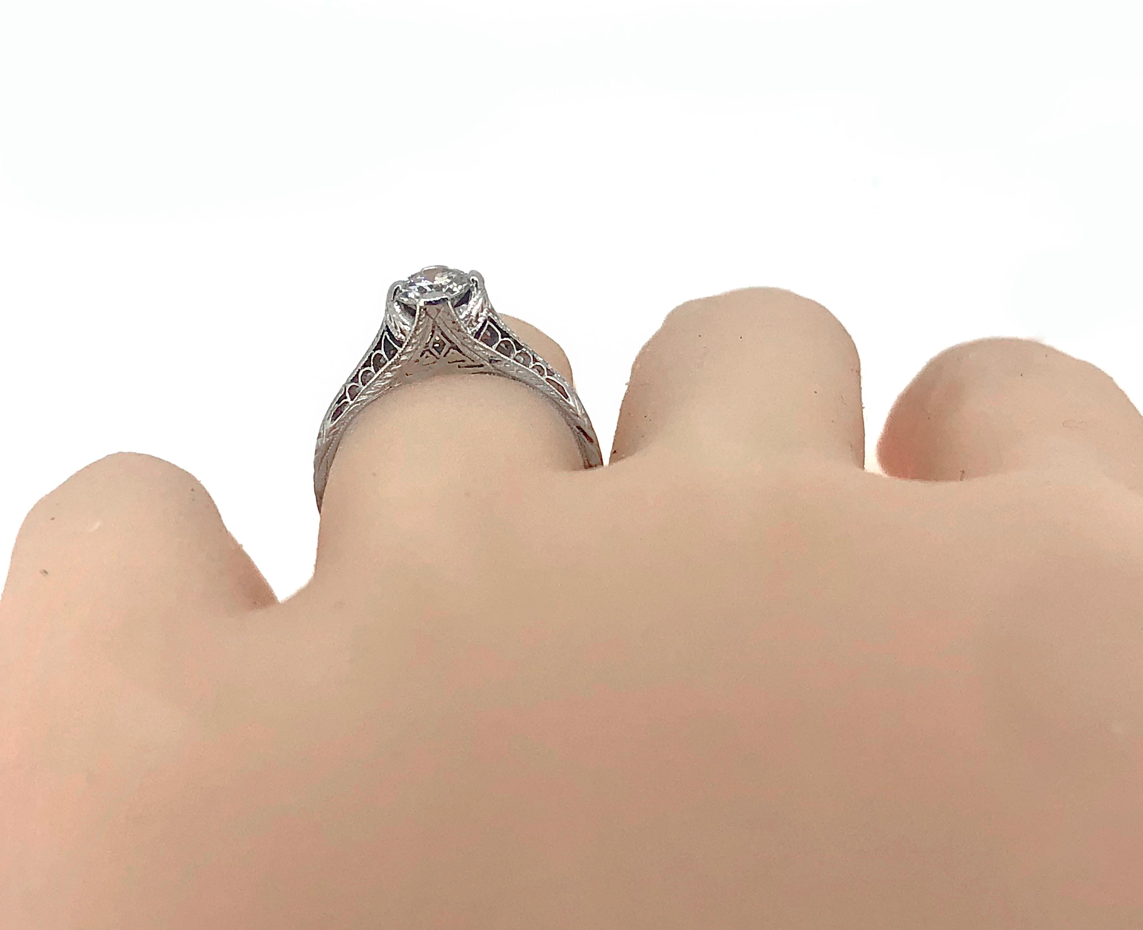 .55 Carat Diamond Antique Engagement Ring Platinum 1