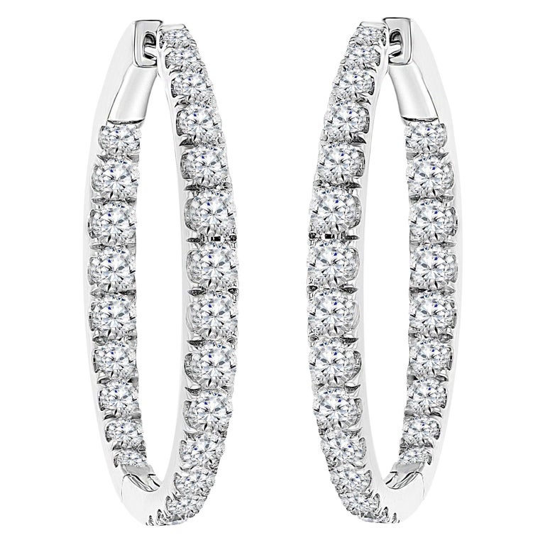 Cr oles Cocktail Gala En Or Blanc 18 Carats Avec Diamants De 5 5 Carats cr-oles-cocktail-gala-en-or-blanc-18-carats-avec-diamants-de-5-5-carats