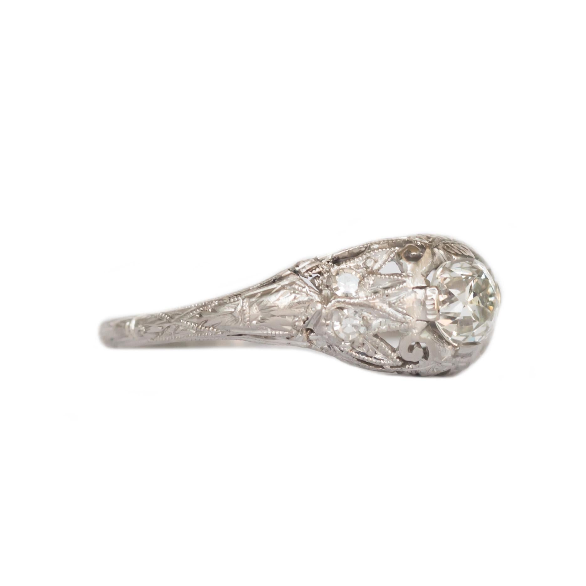 Edwardian .55 Carat Diamond Platinum Engagement Ring