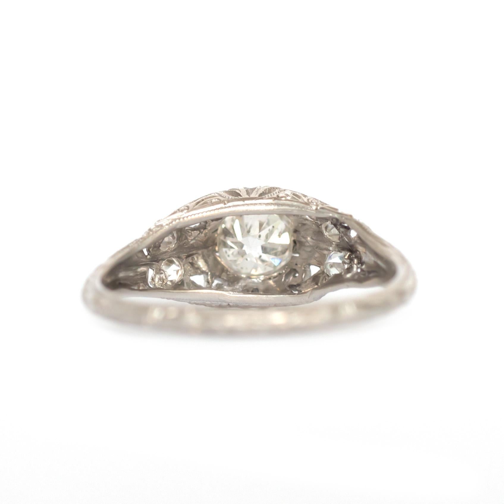 .55 Carat Diamond Platinum Engagement Ring In Good Condition In Atlanta, GA