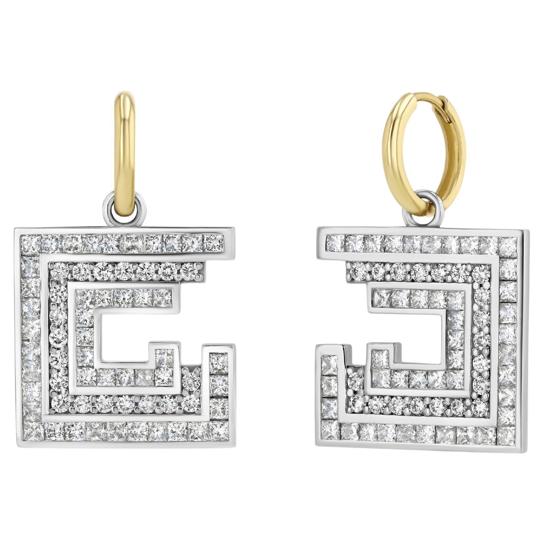 Our Lina Earrings retail at $27,000. You can get these celeb-worn samples made with 14k white gold and lab grown diamonds. The piece has only been worn once and will be polished and cleaned to being like brand new before they are sent. The piece