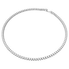 55-Carat Diamond Tennis Necklace  0.60 Carat Each  D-E-F Color  VVS Clarity