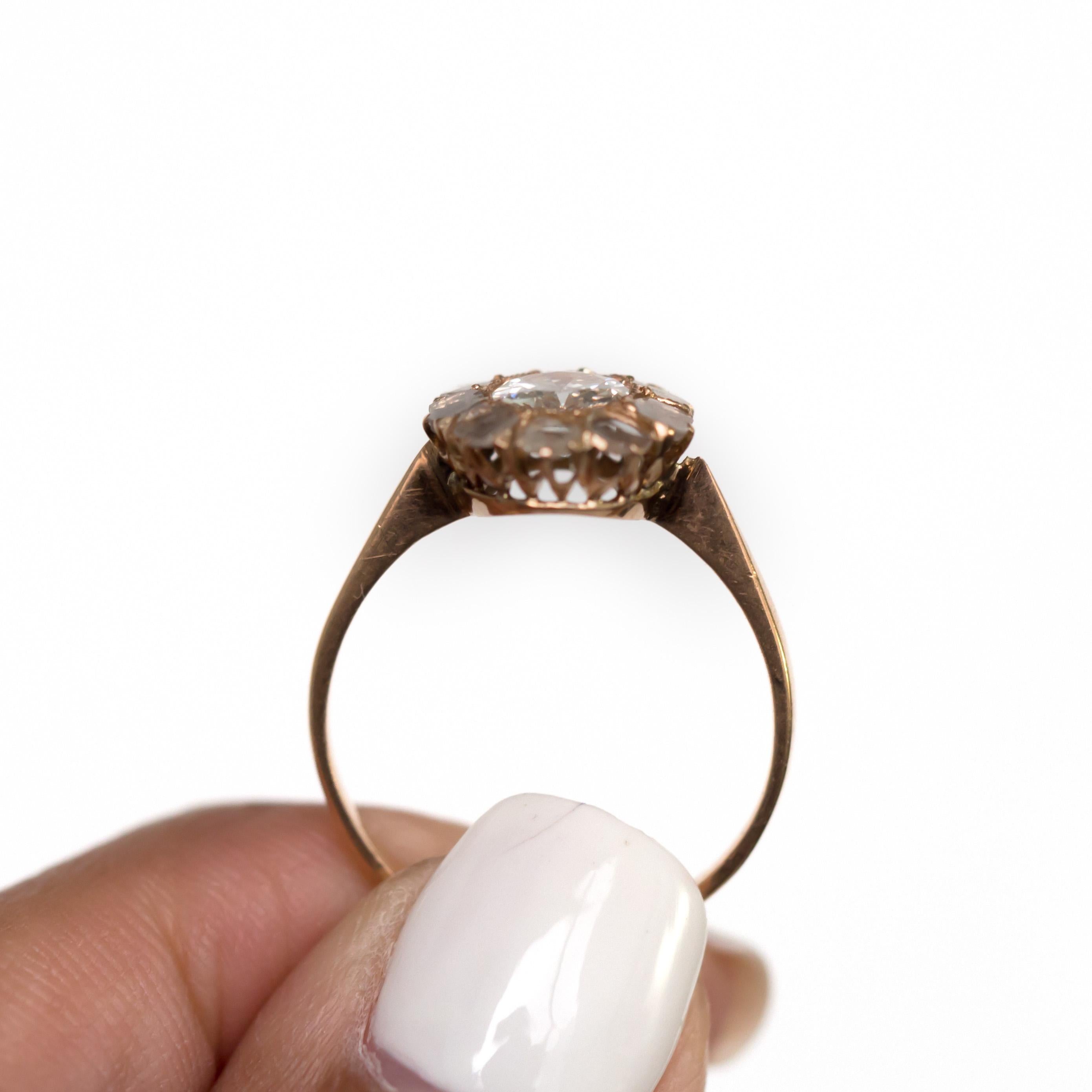 Edwardian .55 Carat Diamond Yellow Gold Engagement Ring