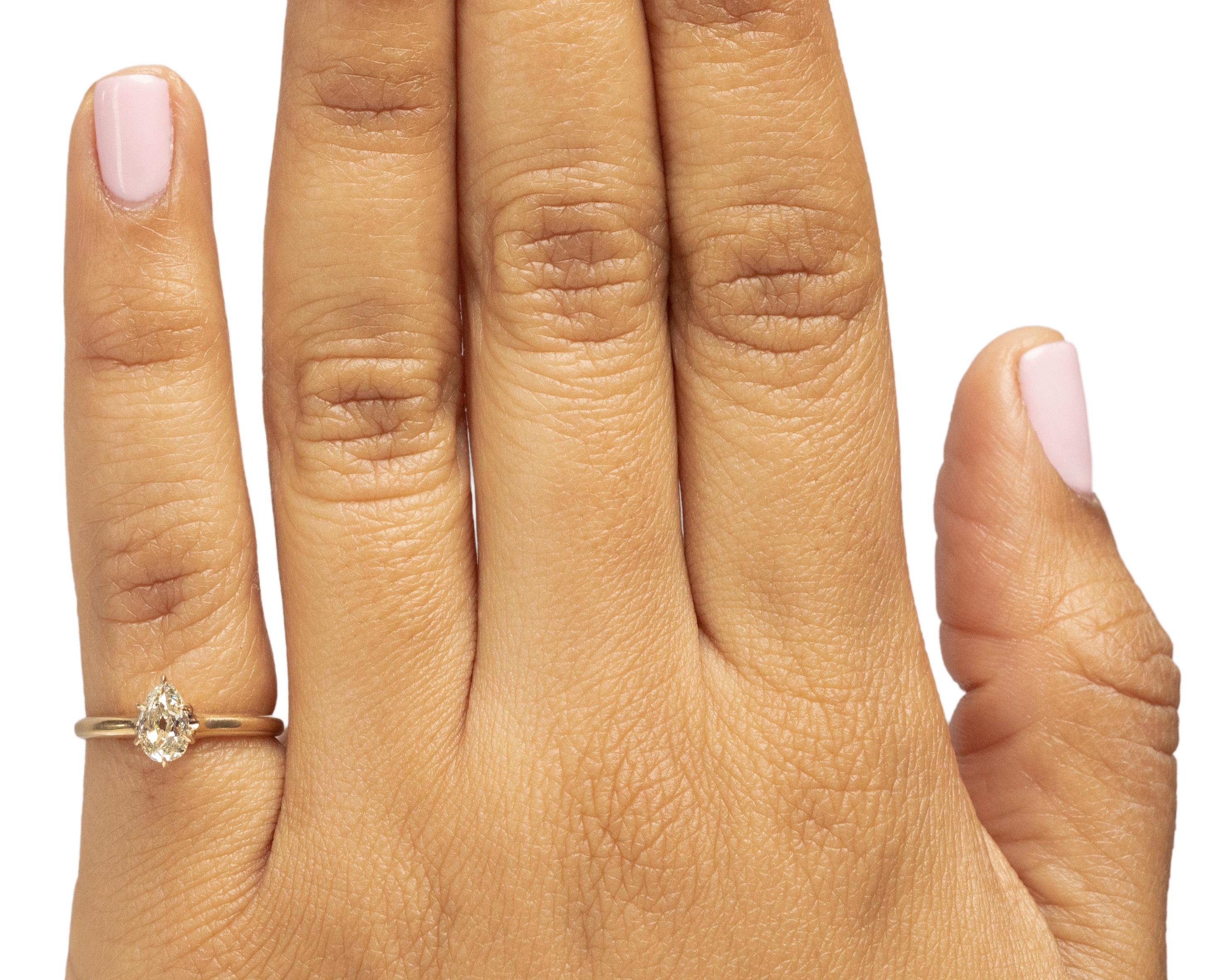 .55 Carat Edwardian Diamond 14 Karat Yellow Gold Engagement Ring For Sale 1