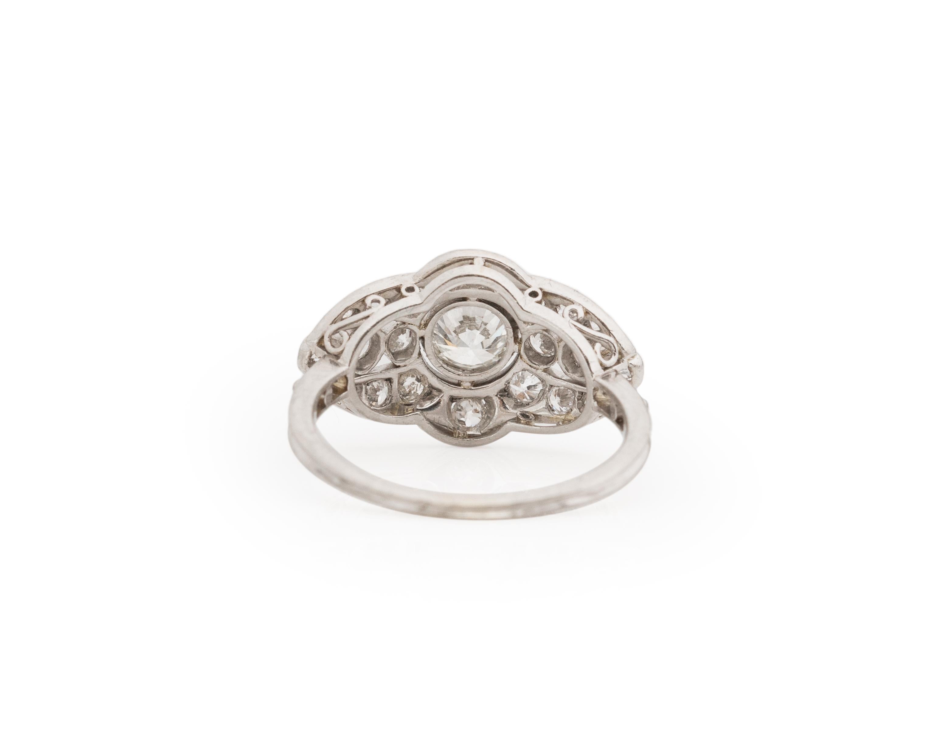 .55 Carat Edwardian Diamond Platinum Engagement Ring In Good Condition For Sale In Atlanta, GA
