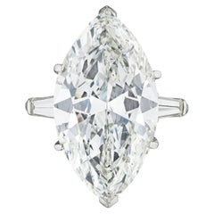 5.5 Carat Marquise Statement Brilliant White / J color VVS 14K White Gold