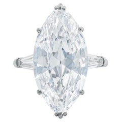 5.5 Carat Marquise Statement Brilliant White VS 14K White Gold