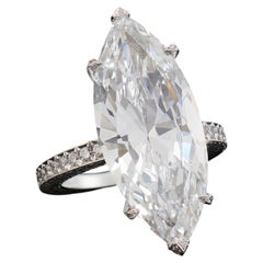 5.5 Karat Marquise Statement Typ IIa  / D Farbe FL/IF  Diamantring