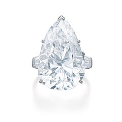 5.5 Carat Pear Statement Brilliant White / D color VS  White Gold Diamond Ring