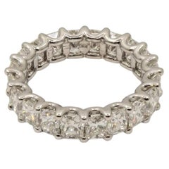5.5 Carat Radiant Cut Diamond Eternity Band in 14k White Gold